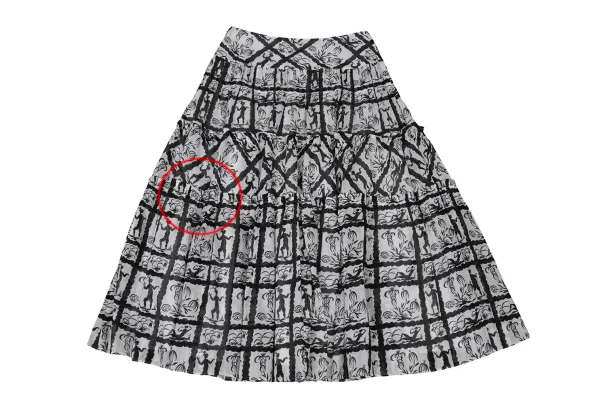 LaPeriode yoshie inaba Cotton Printed Tiered Skirt K-174233_008
