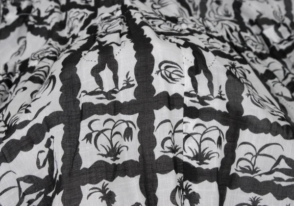 LaPeriode yoshie inaba Cotton Printed Tiered Skirt K-174233_011