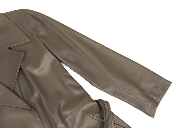 agnes b. SPECIAL Lamb Leather Half Coat K-174236_005