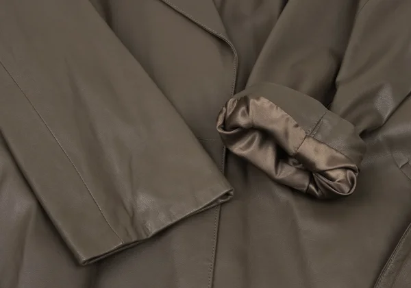 agnes b. SPECIAL Lamb Leather Half Coat K-174236_006