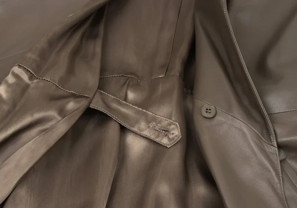 agnes b. SPECIAL Lamb Leather Half Coat K-174236_010