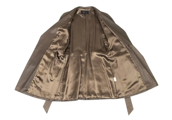 agnes b. SPECIAL Lamb Leather Half Coat K-174236_011