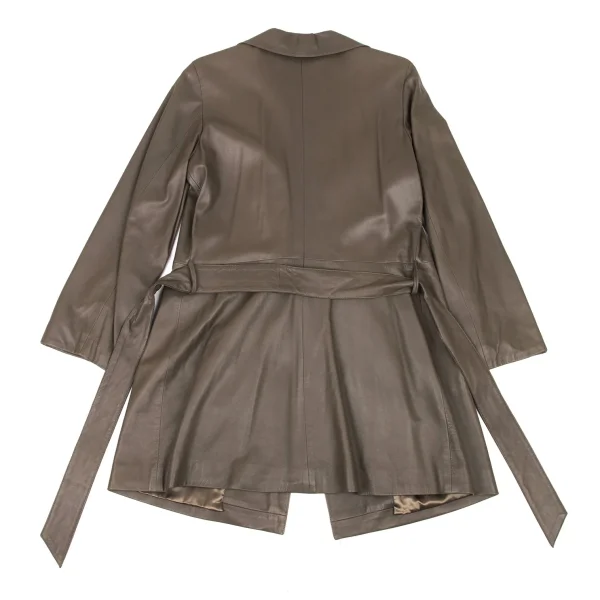 agnes b. SPECIAL Lamb Leather Half Coat K-174236_012