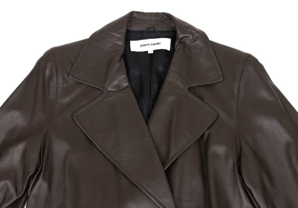 pierre cardin Lamb Leather Belted Coat K-174237_003