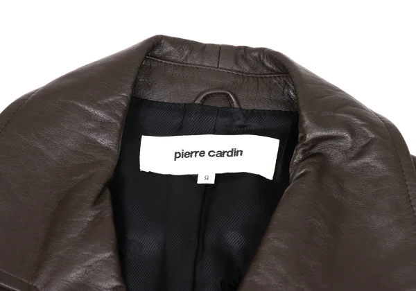 pierre cardin Lamb Leather Belted Coat K-174237_004