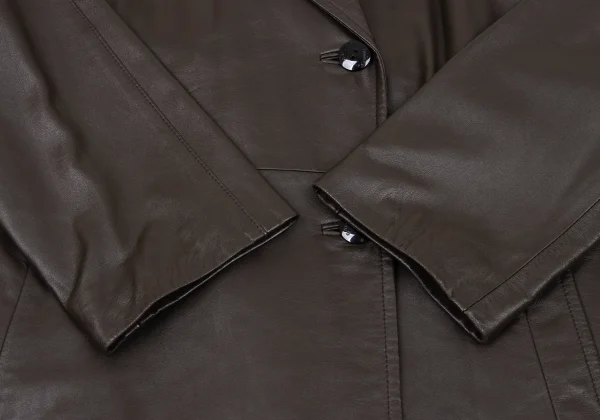 pierre cardin Lamb Leather Belted Coat K-174237_006