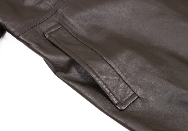 pierre cardin Lamb Leather Belted Coat K-174237_013