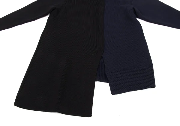 RISMAT by Y's Cotton Asymmetry Bicolor Switching Knit Sweater K-174238_008