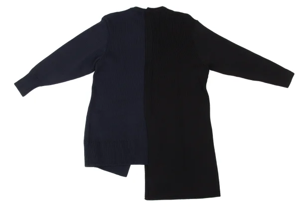 RISMAT by Y's Cotton Asymmetry Bicolor Switching Knit Sweater K-174238_010