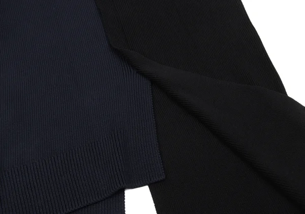 RISMAT by Y's Cotton Asymmetry Bicolor Switching Knit Sweater K-174238_011