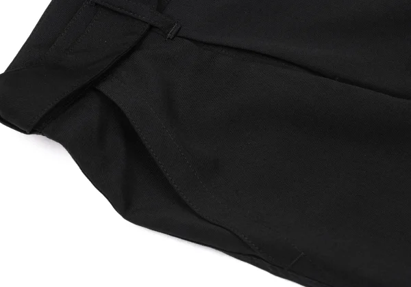 Y's Wool Gabardine Belted Hem Zipper Dropped Crotch Pants K-174242_006
