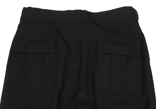 Y's Wool Gabardine Belted Hem Zipper Dropped Crotch Pants K-174242_010