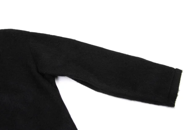 Y's Mohair Blend Wool Reversible Collarless Coat K-174244_007