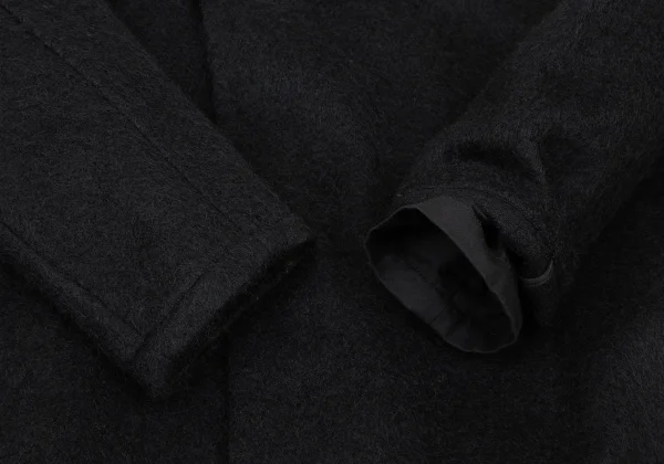 Y's Mohair Blend Wool Reversible Collarless Coat K-174244_008