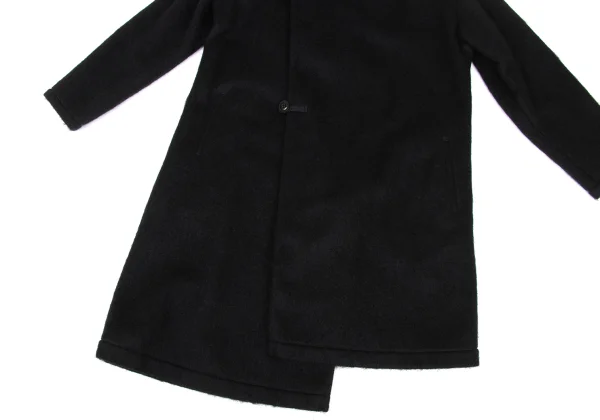 Y's Mohair Blend Wool Reversible Collarless Coat K-174244_009