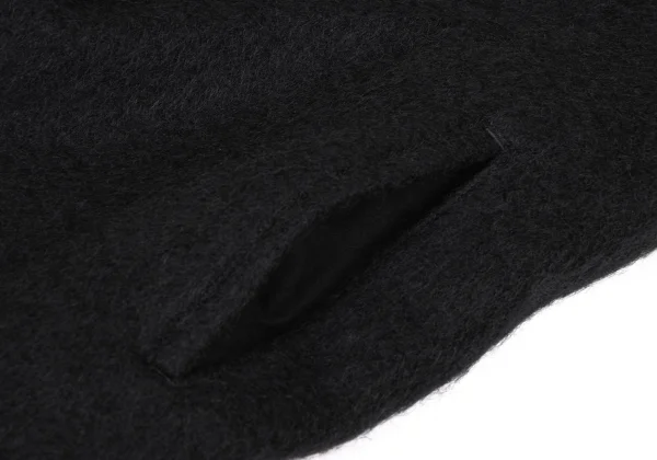 Y's Mohair Blend Wool Reversible Collarless Coat K-174244_011