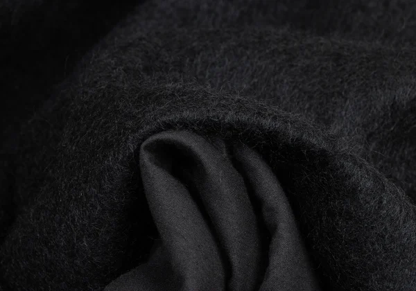 Y's Mohair Blend Wool Reversible Collarless Coat K-174244_016