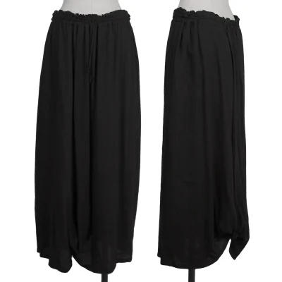 Y's Linen Rayon Draped Design Skirt