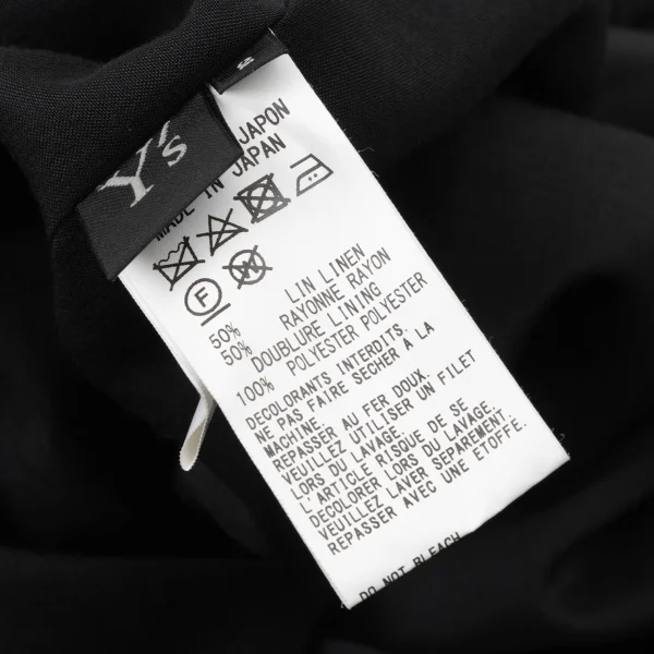 Y's Linen Rayon Draped Design Skirt K-174245_015