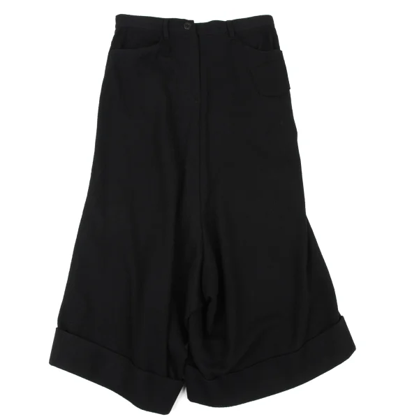 REGULATION yohji yamamoto Wool Blend Dropped Crotch Pants Black 3 K-174246_001