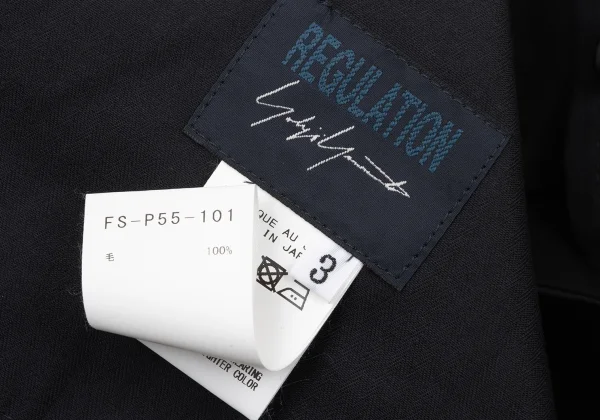 REGULATION yohji yamamoto Wool Gaba Hem Lace-Up Pants K-174247_013