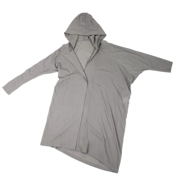 Yohji Yamamoto FEMME Wool Snap Button Hooded Jacket K-174248_002