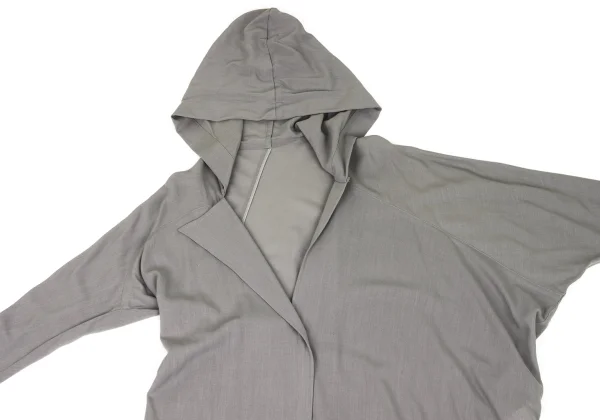 Yohji Yamamoto FEMME Wool Snap Button Hooded Jacket K-174248_003