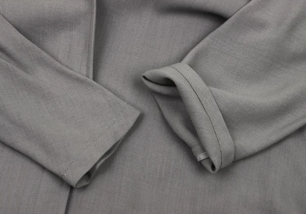 Yohji Yamamoto FEMME Wool Snap Button Hooded Jacket K-174248_007