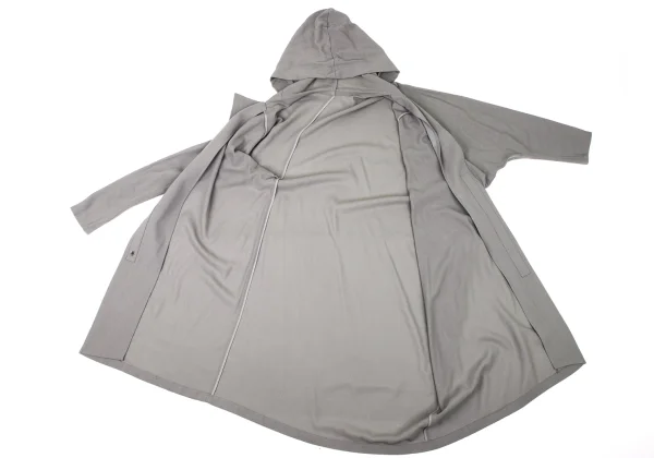 Yohji Yamamoto FEMME Wool Snap Button Hooded Jacket K-174248_011