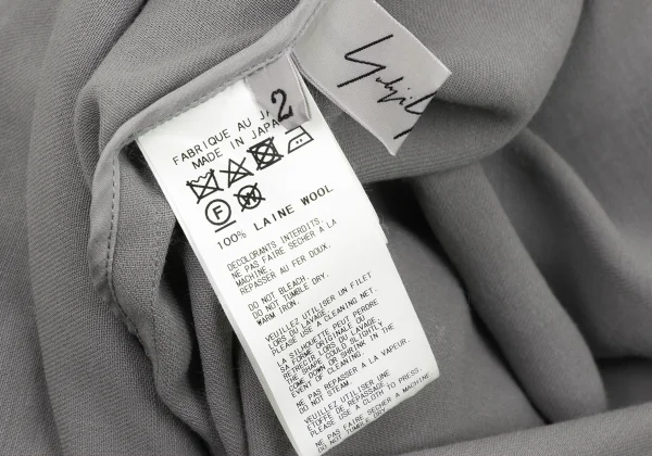 Yohji Yamamoto FEMME Wool Snap Button Hooded Jacket K-174248_016