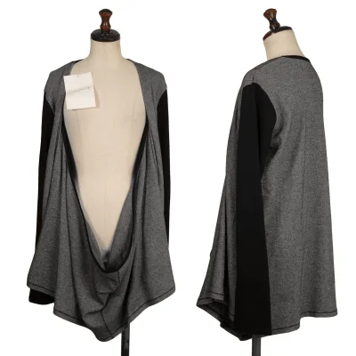 Yohji Yamamoto FEMME Front Open Pinstripe Switching Top