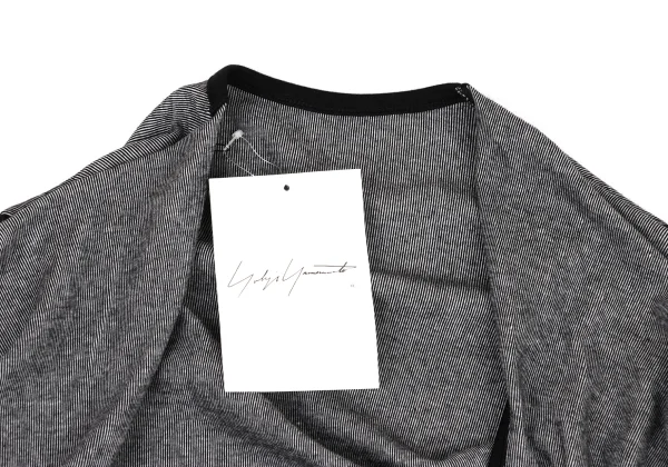 Yohji Yamamoto FEMME Front Open Pinstripe Switching Top K-174249_004