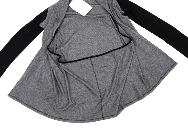 Yohji Yamamoto FEMME Front Open Pinstripe Switching Top K-174249_007