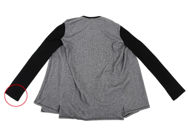Yohji Yamamoto FEMME Front Open Pinstripe Switching Top K-174249_009