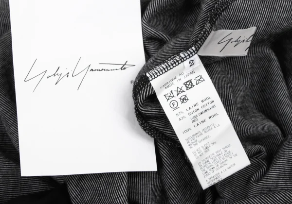Yohji Yamamoto FEMME Front Open Pinstripe Switching Top K-174249_013