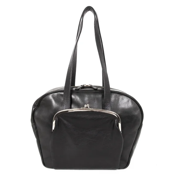 Yohji Yamamoto NOIR Cow Leather Clasp Docking Handbag K-174251_002