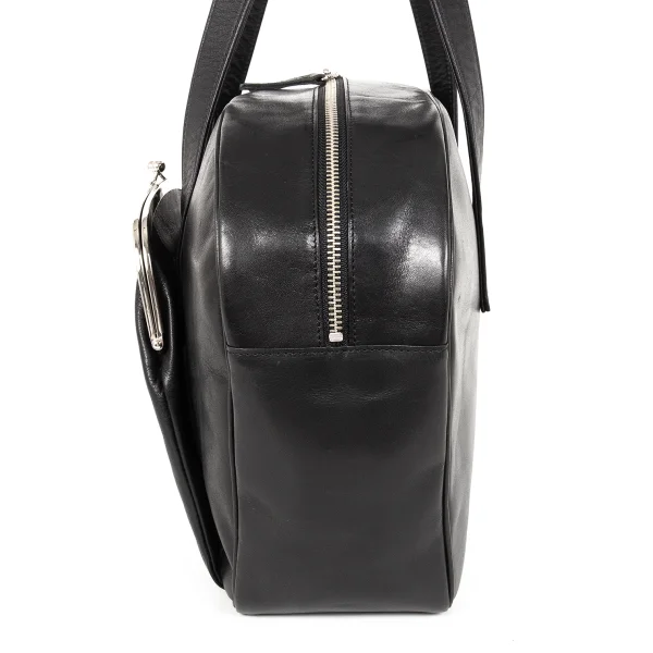 Yohji Yamamoto NOIR Cow Leather Clasp Docking Handbag K-174251_003