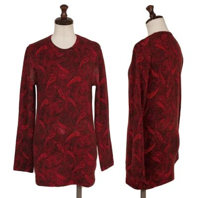 COMME des GARCONS Wool Paisley Print Long-sleeve Top