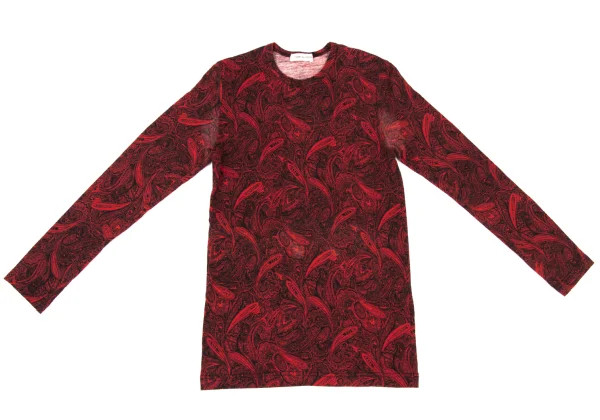 COMME des GARCONS Wool Paisley Print Long-sleeve Top K-174267_002