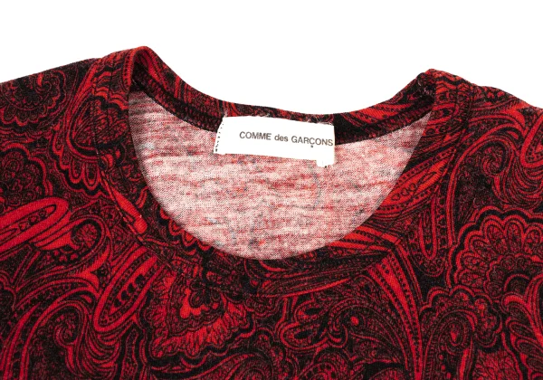 COMME des GARCONS Wool Paisley Print Long-sleeve Top K-174267_006