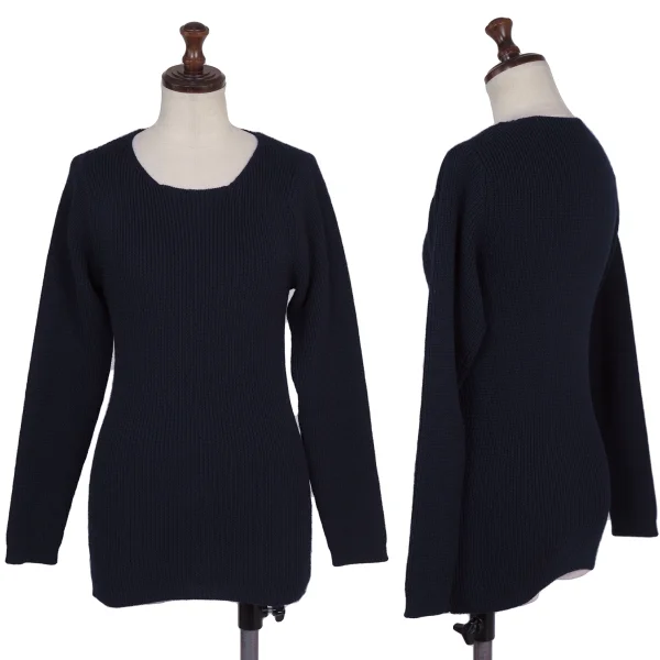 COMME des GARCONS Wool Knit Sweater Navy S-M K-174270_001