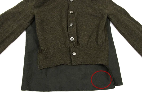 COMME des GARCONS Docked Wool Cardigan K-174273_010