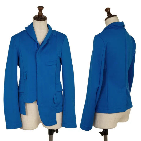 COMME des GARCONS Switching Design Poly Zip-up Jersey Jacket Blue S K-174283_001