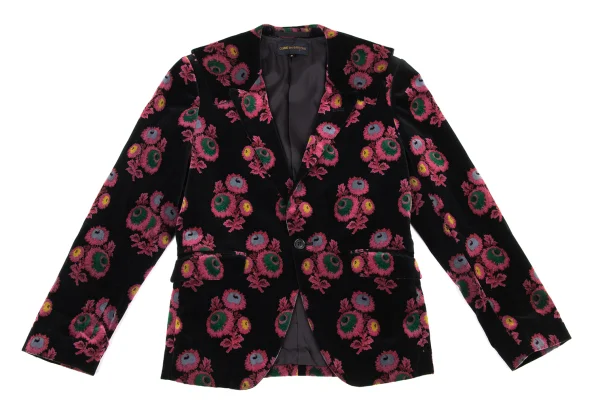 COMME des GARCONS Floral Sailor-Collar Velour Jacket K-174284_002