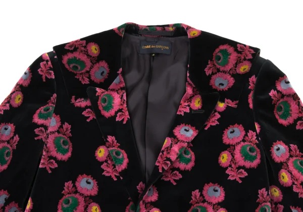 COMME des GARCONS Floral Sailor-Collar Velour Jacket K-174284_003