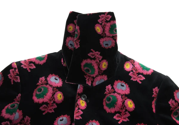 COMME des GARCONS Floral Sailor-Collar Velour Jacket K-174284_006