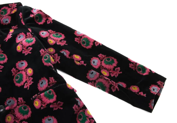 COMME des GARCONS Floral Sailor-Collar Velour Jacket K-174284_007
