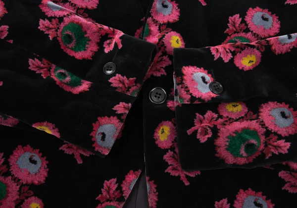 COMME des GARCONS Floral Sailor-Collar Velour Jacket K-174284_008
