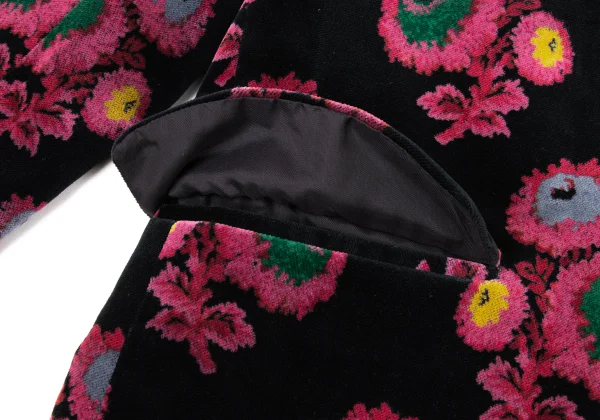 COMME des GARCONS Floral Sailor-Collar Velour Jacket K-174284_012