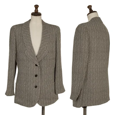 yoshie inaba Acetate Rayon Herringbone Jacket